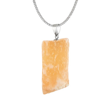 Laterra Gems Selenite Orange Stone Pendant